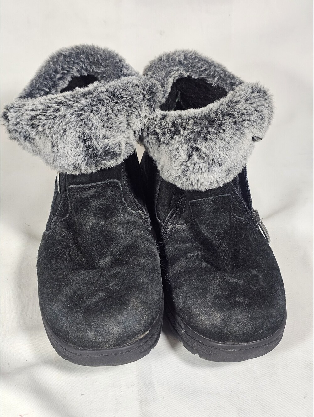 Women Khombu Jessica Booties Black Leather Suede 1323908 size 9m